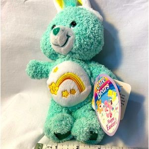 Vintage care bear bunny w/tags 2004 gold star turquoise